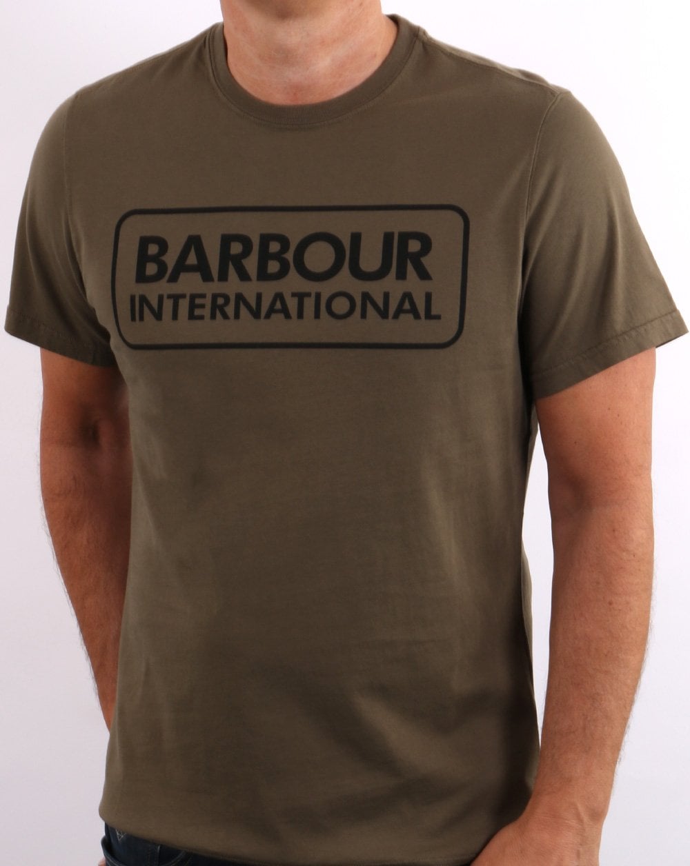 Barbour International Block Logo T-shirt Dusky Khaki