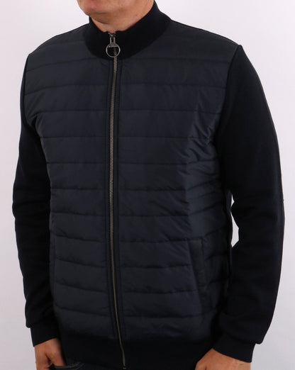 Barbour Baffle Zip Thru Navy