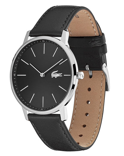 Lacoste Moon Watch Black Leather