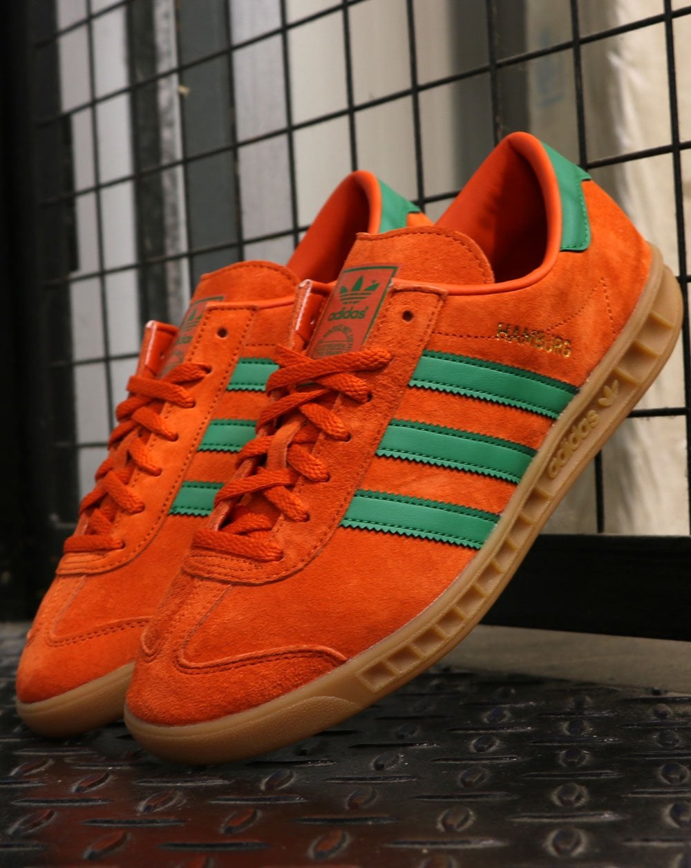Adidas Hamburg Trainers Vibrant Orange/ Green
