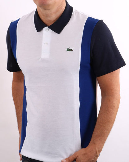Lacoste Sport Panel Polo Shirt White/Blue