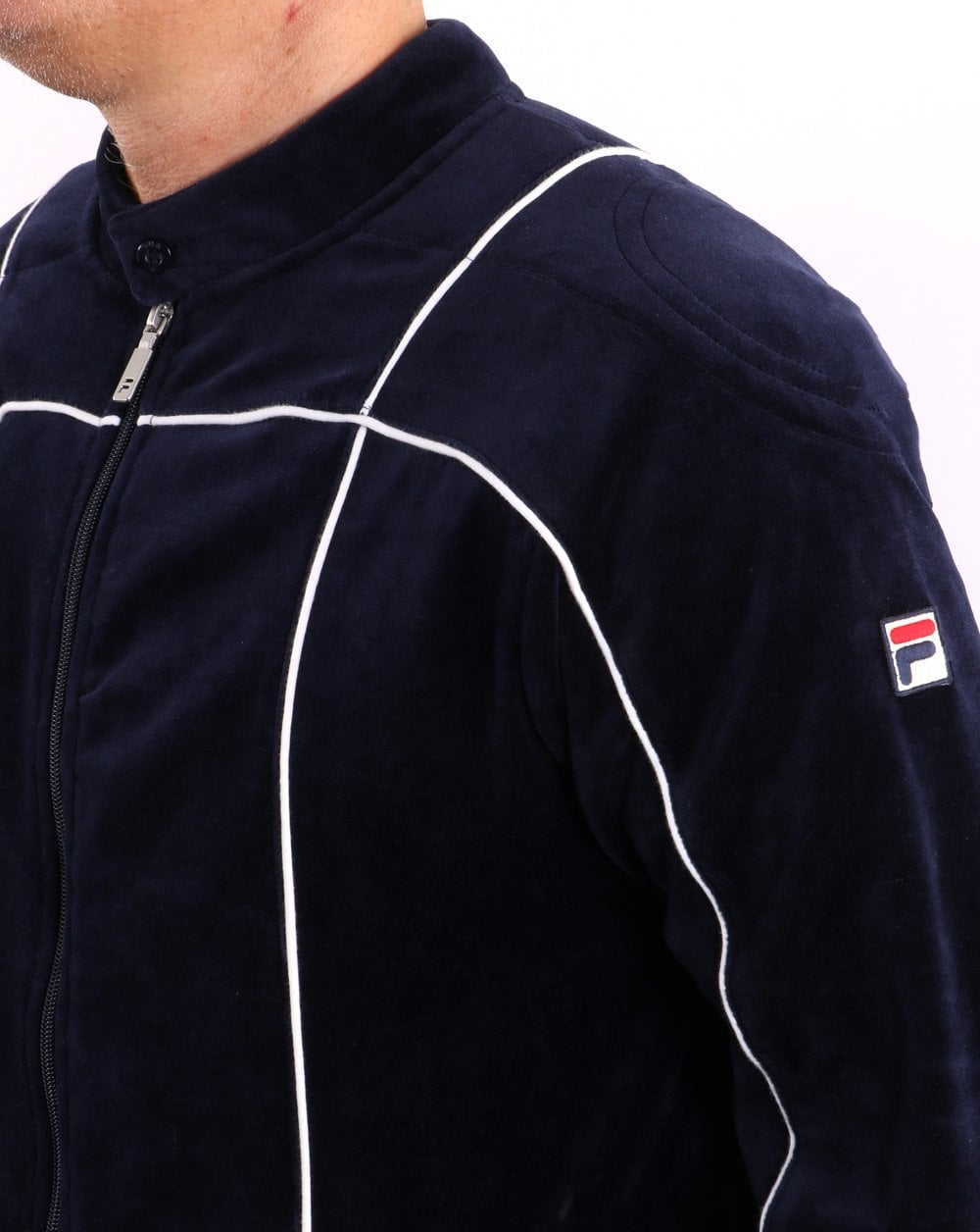 Fila Vintage Terrinda Velour Track Top Navy