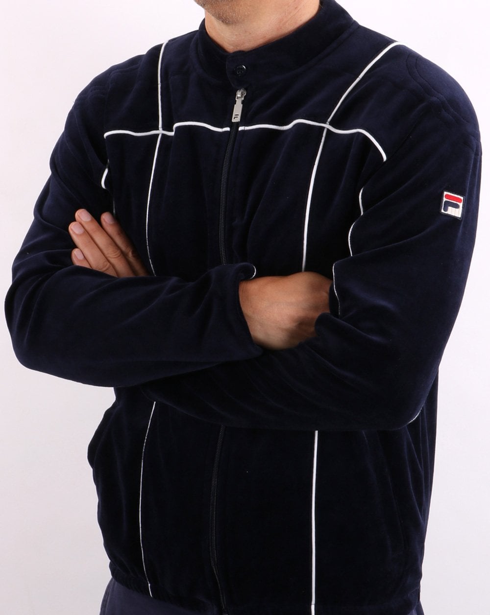Fila Vintage Terrinda Velour Track Top Navy