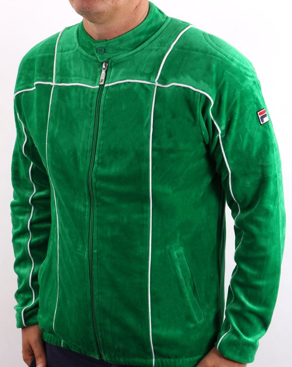 Fila Vintage Terrinda Velour Track Top Kelly Green