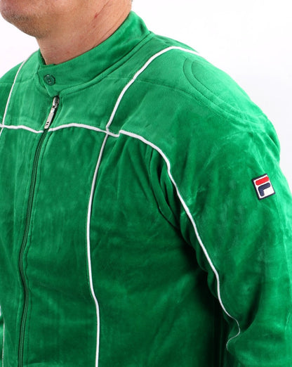 Fila Vintage Terrinda Velour Track Top Kelly Green