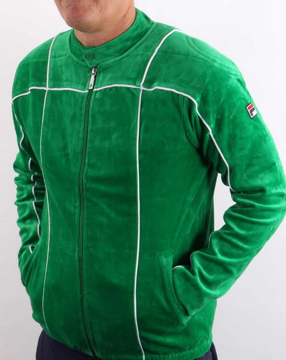 Fila Vintage Terrinda Velour Track Top Kelly Green