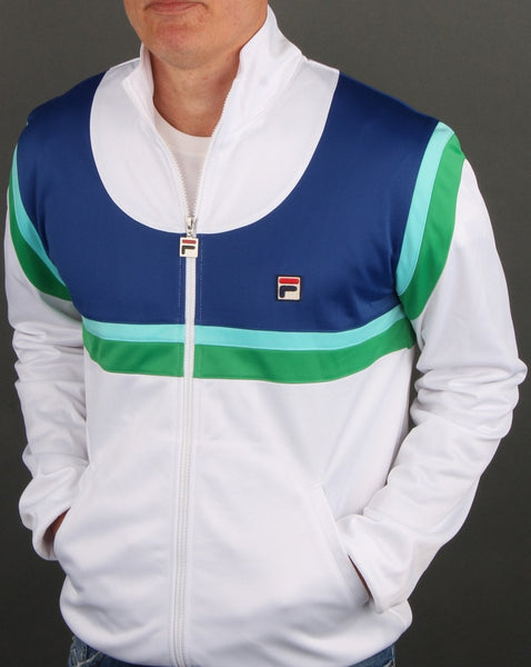Fila Vintage Albatross Track Top White/Blue/Green