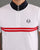 Sergio Tacchini Dallas 1/4 Zip Polo Shirt White/Red/Navy