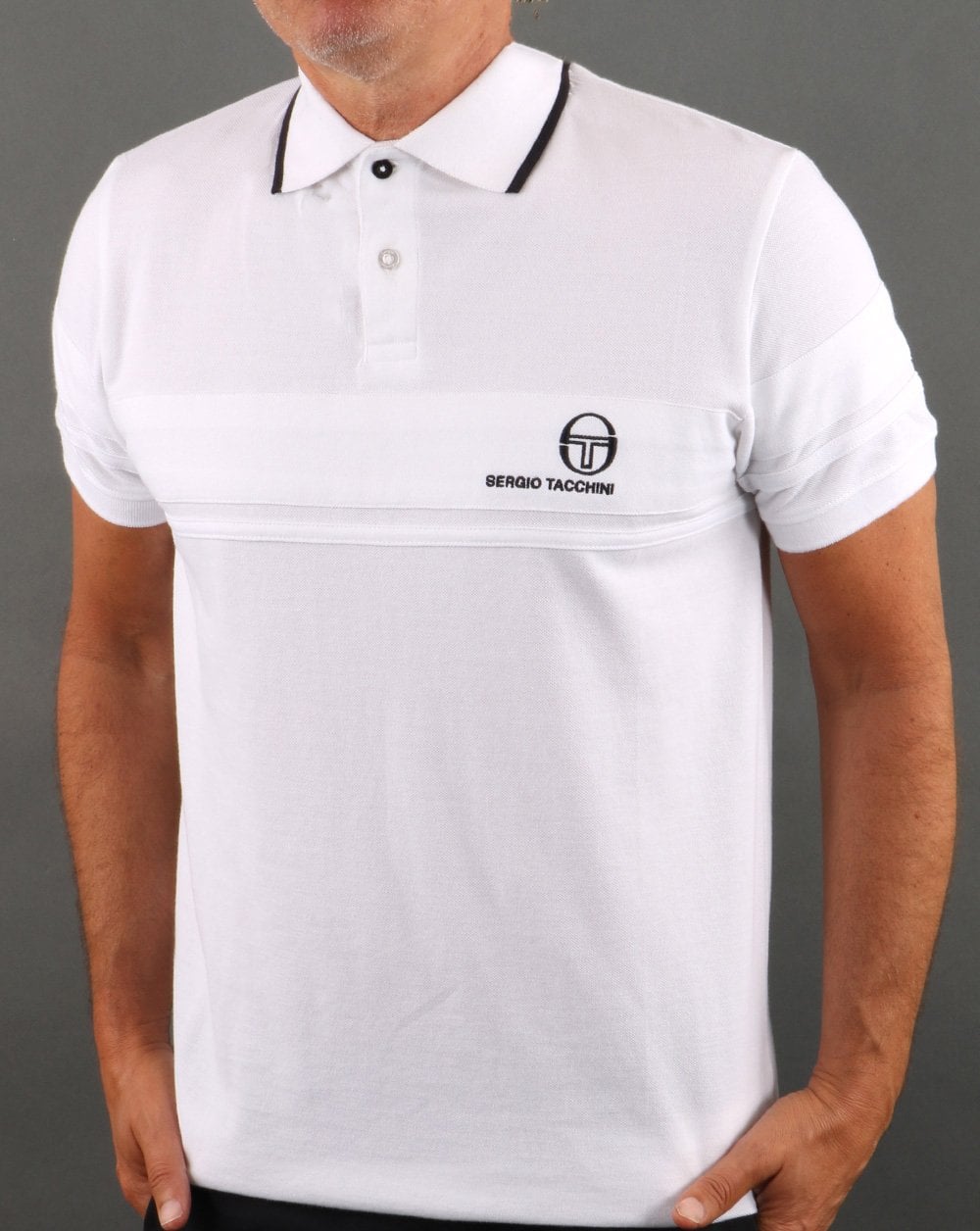 Sergio Tacchini YL Polo Shirt White/Navy