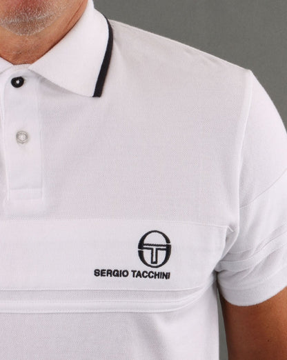 Sergio Tacchini YL Polo Shirt White/Navy