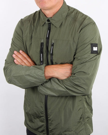 Weekend Offender Nicky Eyes Overshirt Green Clay