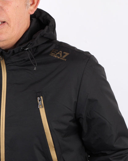 Emporio Armani EA7 Hooded Jacket Black/Gold