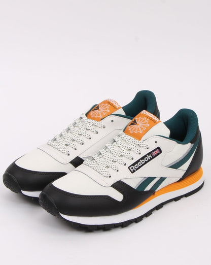 Reebok Classic Leather Trainers Chalk/Black/Gold
