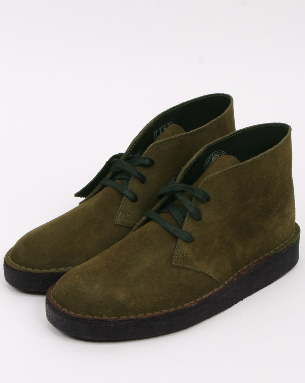 Clarks Originals Desert Coal Shoe Olive Suede