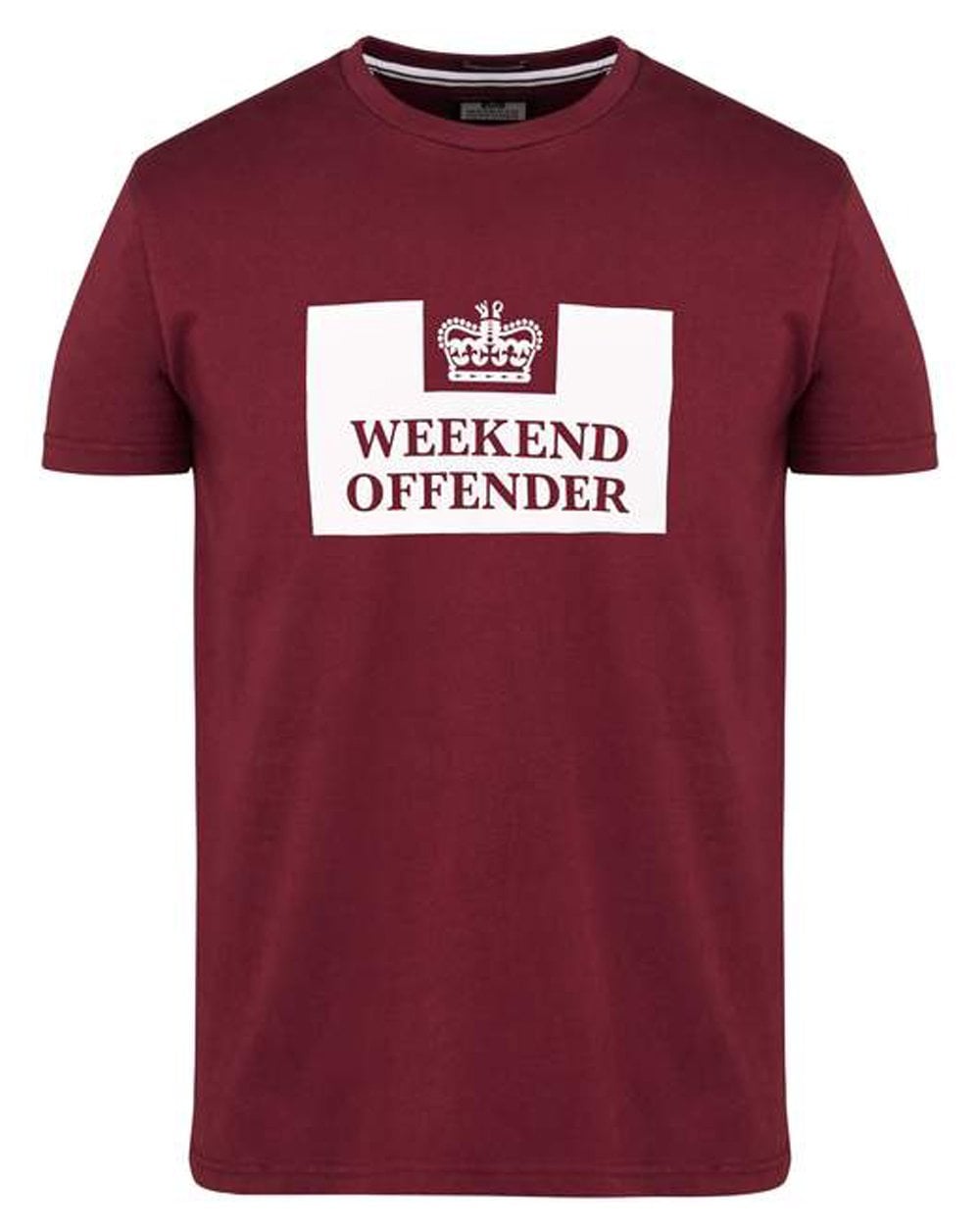 Weekend Offender Prison T-shirt Burgundy