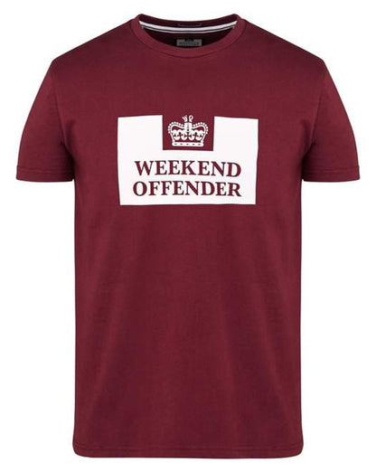 Weekend Offender Prison T-shirt Burgundy