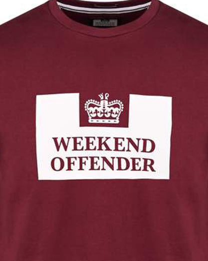 Weekend Offender Prison T-shirt Burgundy