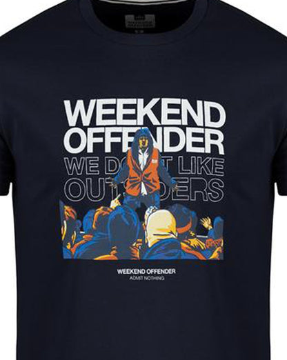 Weekend Offender Bovver T-shirt Navy