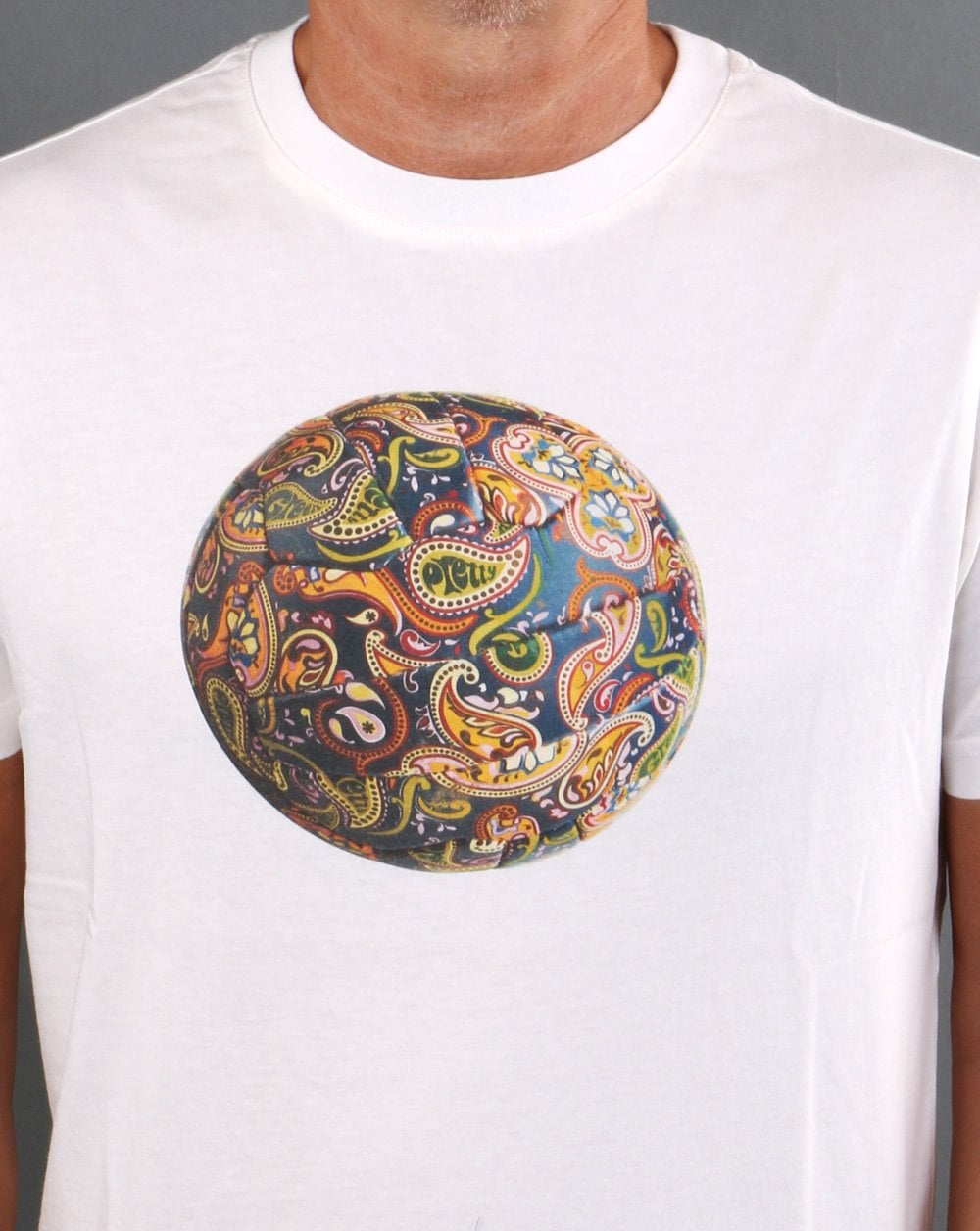 Pretty Green Paisley Football T-shirt White