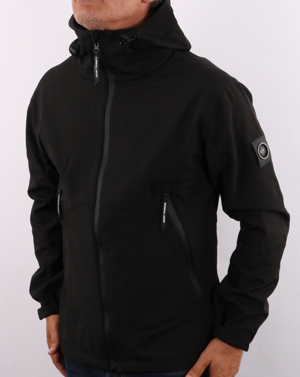 Marshall Artist Softshell Hooded Jacket Black