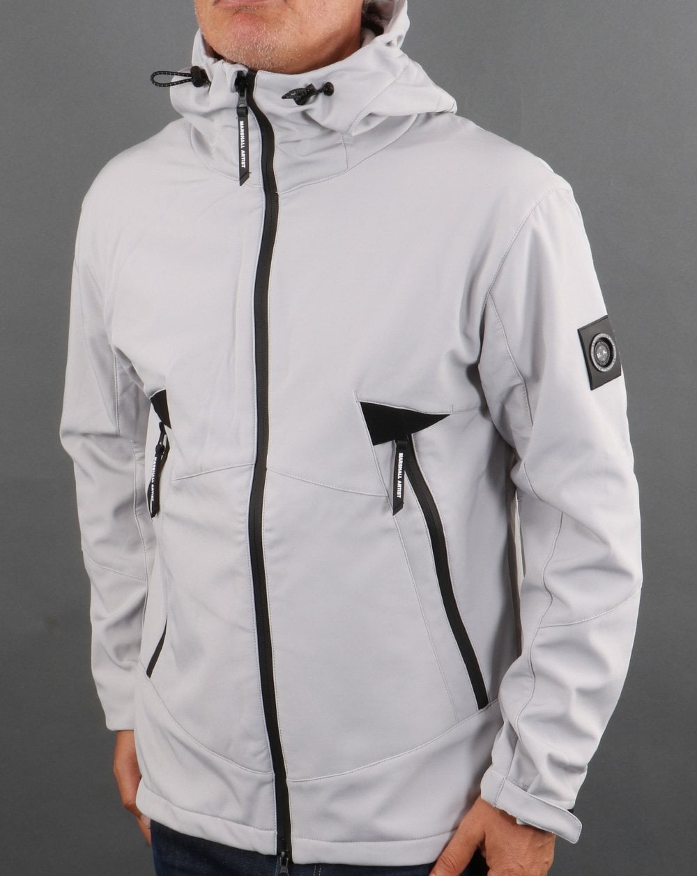 Marshall Artist Softshell Hooded Jacket Antarctica Grey