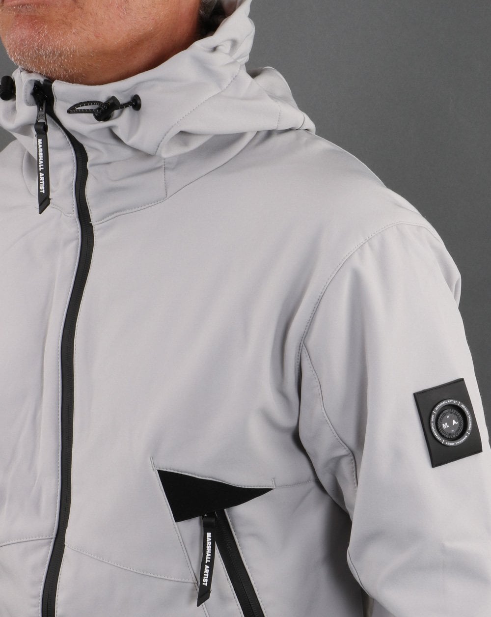 Marshall Artist Softshell Hooded Jacket Antarctica Grey