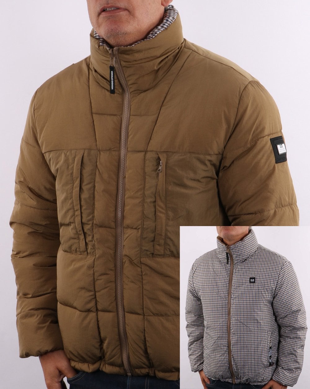 Weekend Offender Reversible Padded Jacket Dark Sand