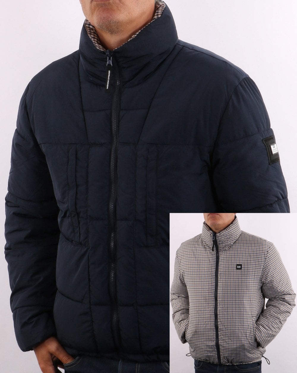 Weekend Offender Reversible Padded Jacket Navy