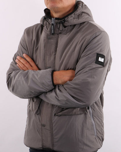 Weekend Offender Garbrndt Hooded Jacket Metallic Grey