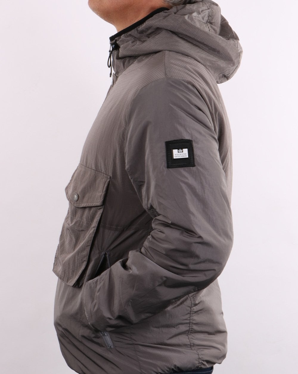 Weekend Offender Garbrndt Hooded Jacket Metallic Grey