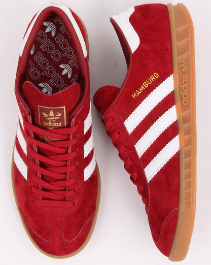 Adidas Hamburg Trainers Deep Red/White