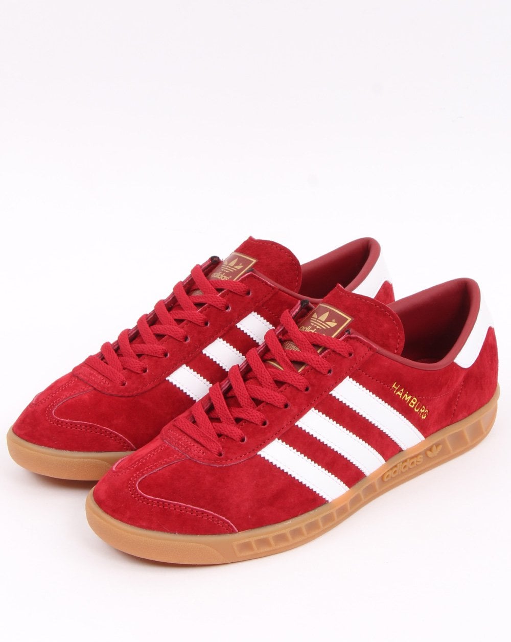 Adidas Hamburg Trainers Deep Red/White