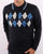 Gabicci Vintage Diamond Knitted Polo Navy