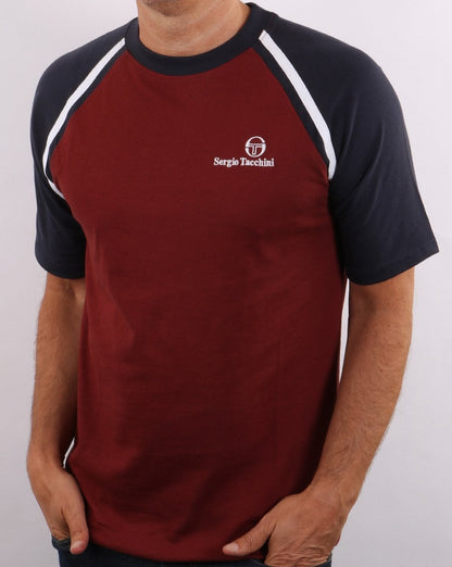Sergio Tacchini Ghibli T Shirt Burgundy