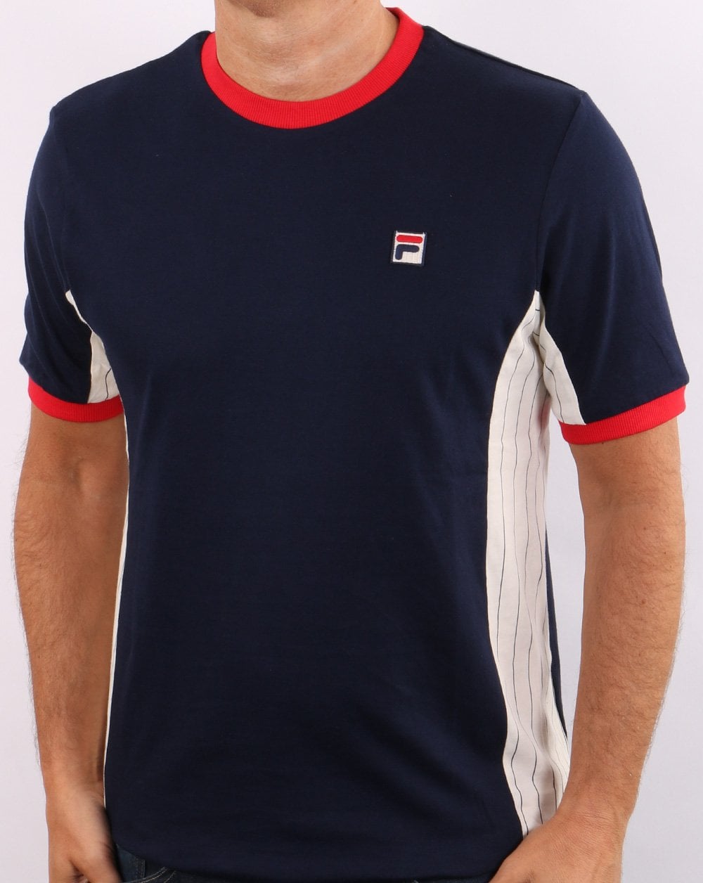 Fila Vintage Warner T Shirt Navy/White