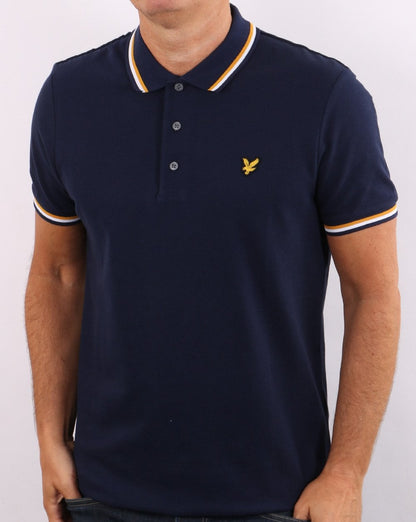 Lyle & Scott Double Tipped Polo Shirt Navy
