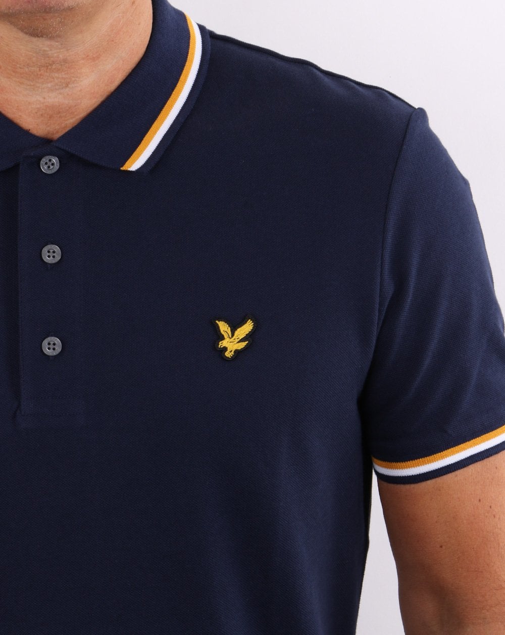 Lyle & Scott Double Tipped Polo Shirt Navy