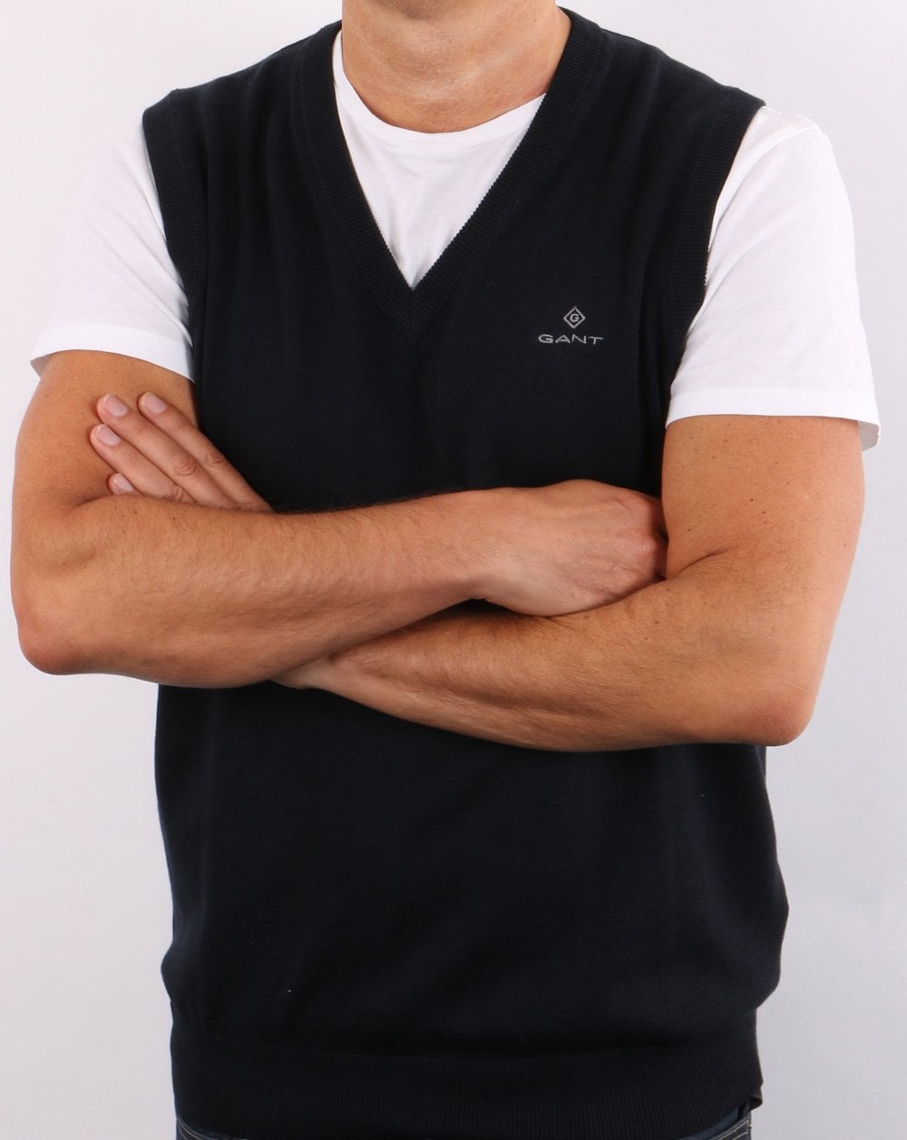 Gant V-neck Tank Top Navy
