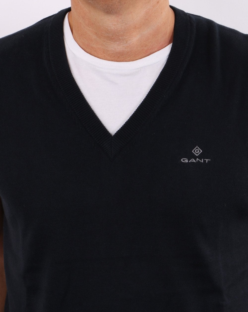 Gant V-neck Tank Top Navy