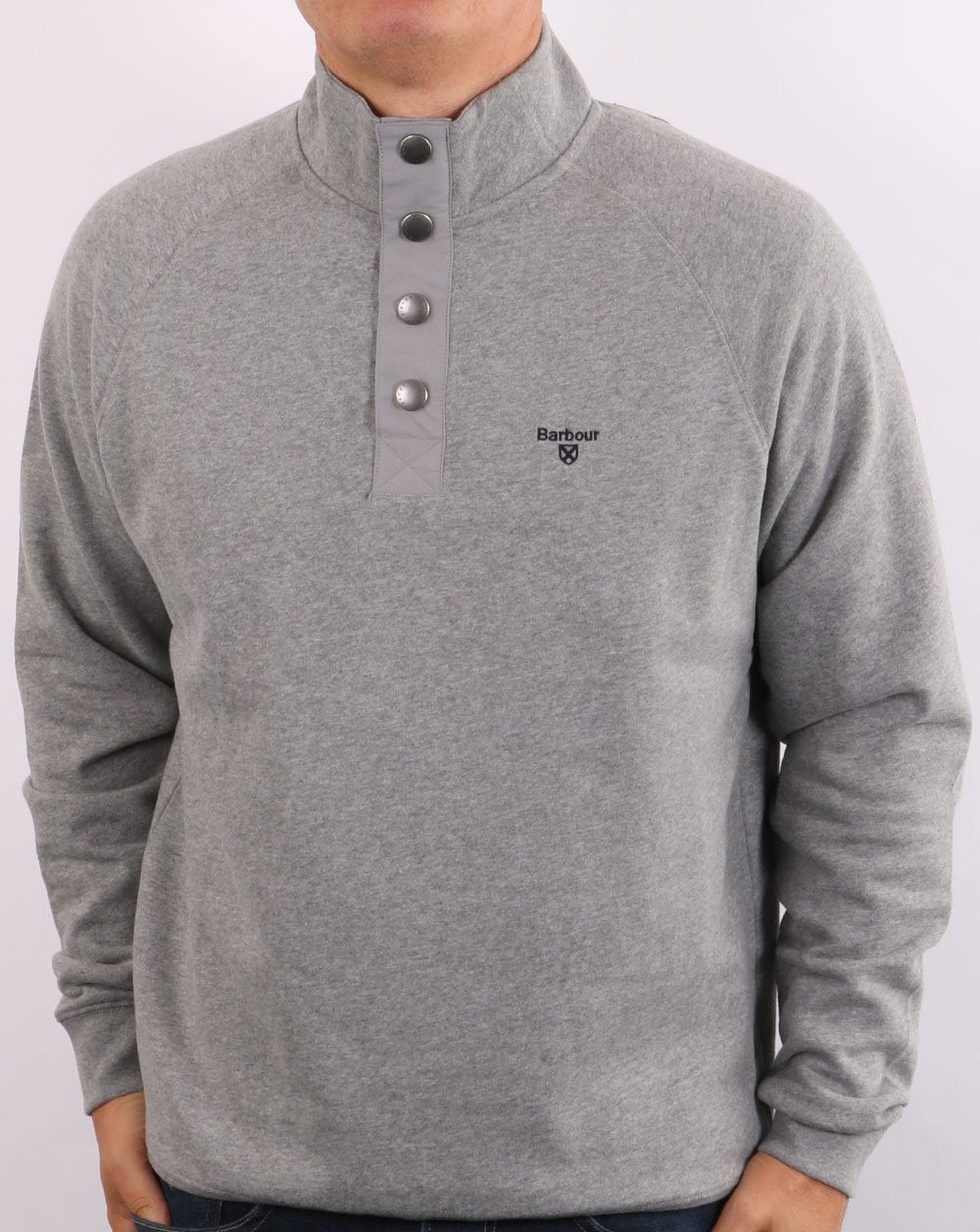Barbour Half Zip Sweatshirt Grey Marl