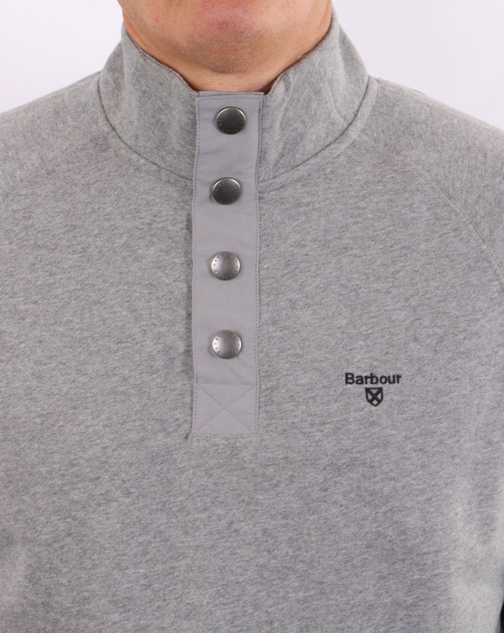 Barbour Half Zip Sweatshirt Grey Marl