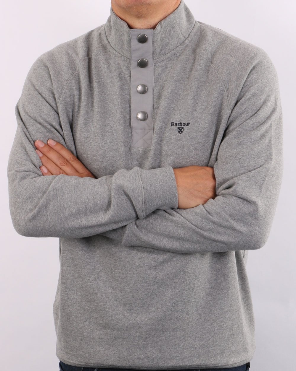 Barbour Half Zip Sweatshirt Grey Marl