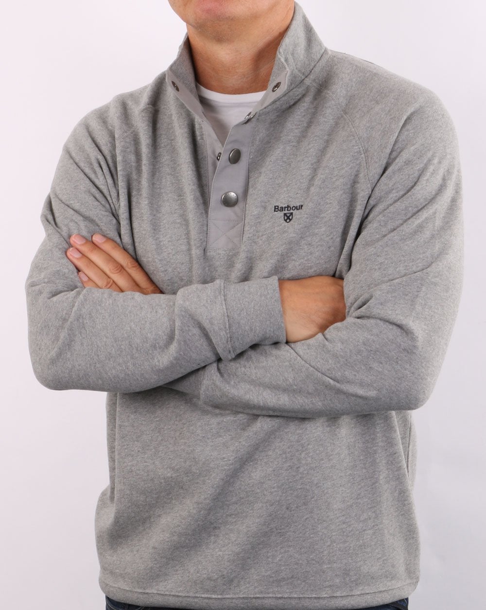 Barbour Half Zip Sweatshirt Grey Marl