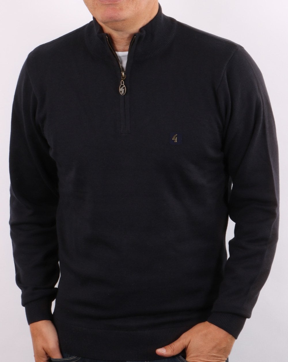 Gabicci Vintage Quarter Zip Navy