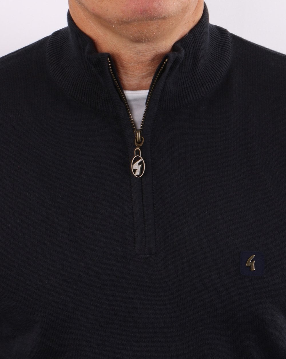 Gabicci Vintage Quarter Zip Navy