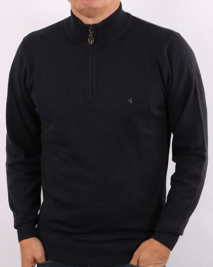Gabicci Vintage Quarter Zip Navy