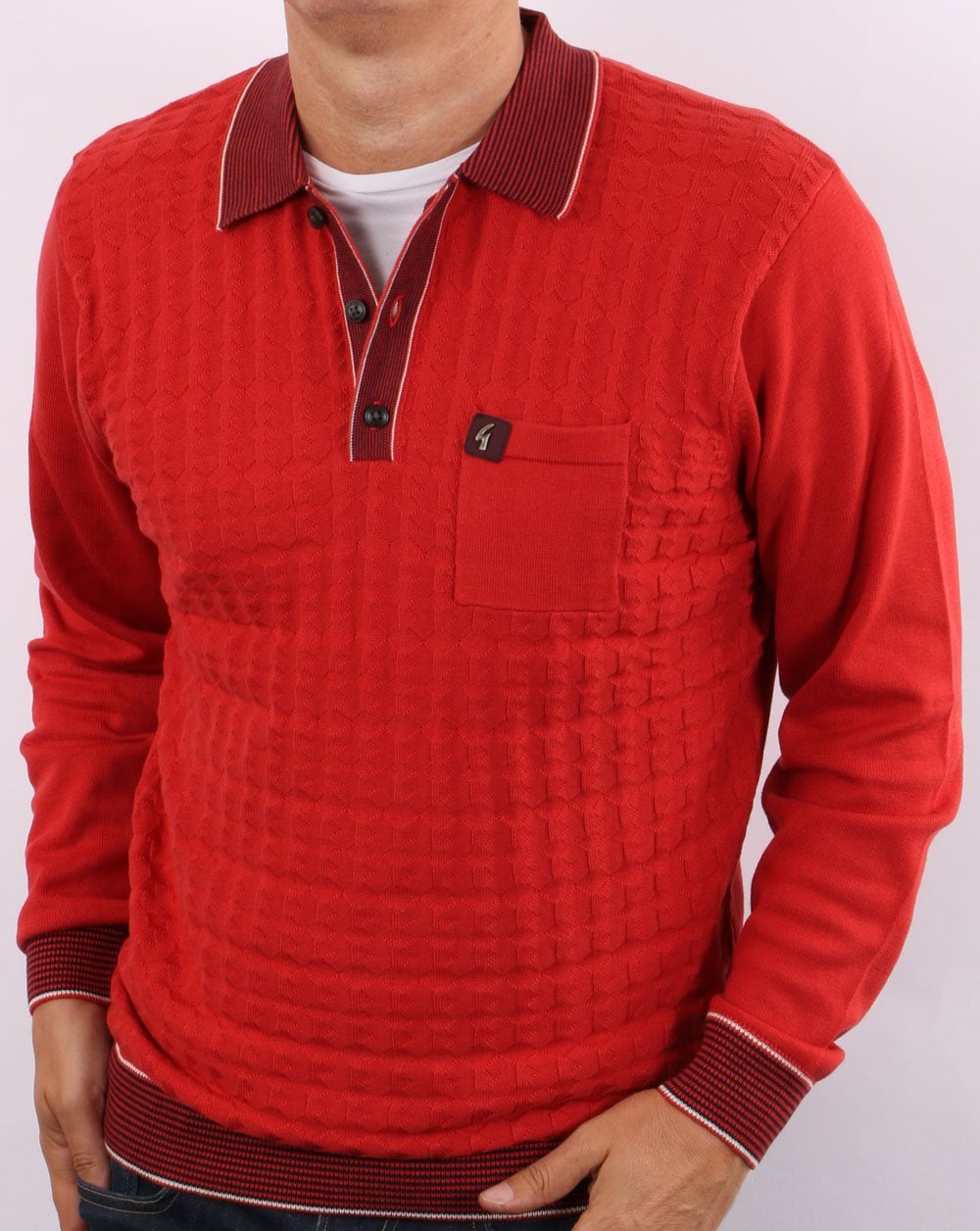 Gabicci Vintage Dean Polo Poppy Red