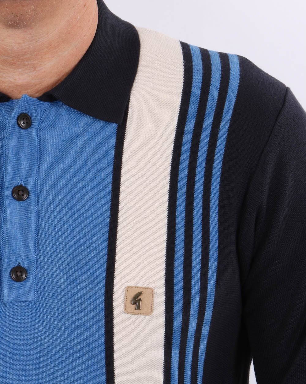 Gabicci Vintage Searle Knitted Polo Navy