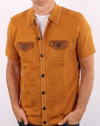 Gabicci Vintage Buckler Knitted Polo Sand