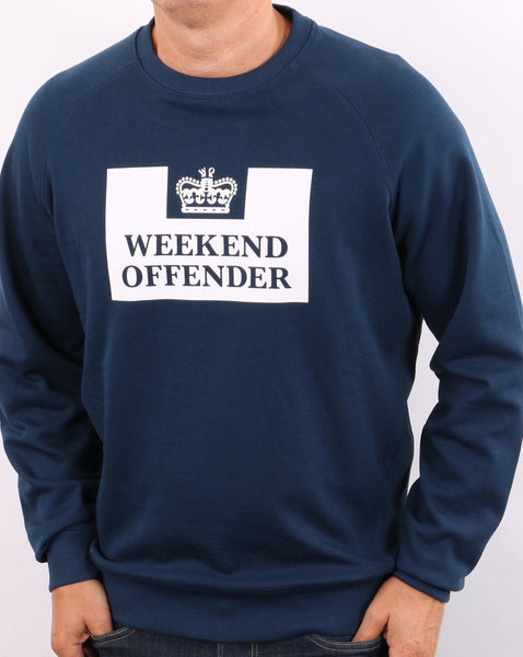 Weekend Offender Pentitentiary Crew Sweatshirt Blue Steel
